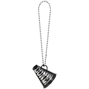 Done Megaphone Pendant Bead Necklace, Black, One Size, for Graduation