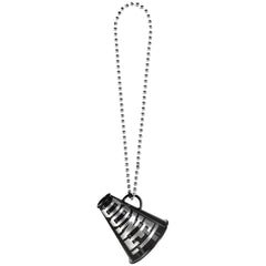 Done Megaphone Pendant Bead Necklace, Black, One Size, for Graduation