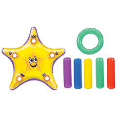 Starfish Inflatable Ring Toss Game, Multi-Colored, 11-pk