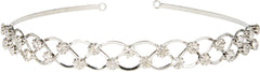 Bridal Crown Tiara Headband, Silver, One Size, Wearable Accessory for Weddings