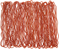 Orange Beaded Necklace, 30-inch, 50-pack