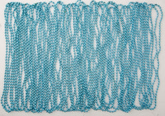 Light Blue Bead Necklaces, 30 inch, 50 Pack