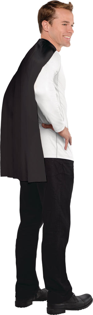 Black Superhero Cape Costume Accessory for All Ages