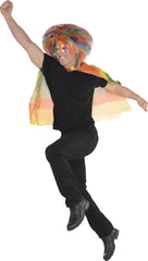 Vibrant Crazy Rocker Rainbow Wig, Shoulder Length, One Size