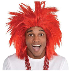 Vibrant Crazy Red Team Spirit Wig