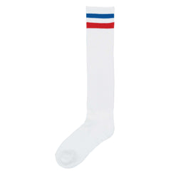 Knee-High Red, White & Blue Team Spirit Socks