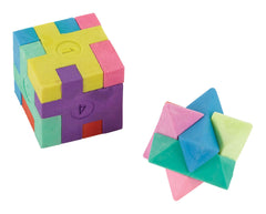 Puzzle Pencil Erasers, Multi-Colored, 12-pk