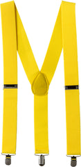 Bright Yellow Y-Back Suspenders, One Size
