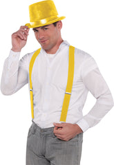 Bright Yellow Y-Back Suspenders, One Size