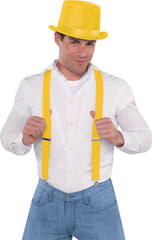 Bright Yellow Y-Back Suspenders, One Size