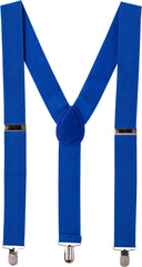 Royal Blue Adjustable Y-Back Suspenders, One Size