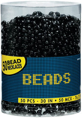 Beaded Necklace Jewelry, Assorted Colors, 30-inch, 50-Pack