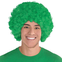 Festive Green Curly Wig, One Size, Costume Accessory
