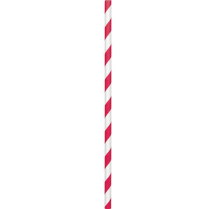Apple Red Paper Straws - Pack of 100