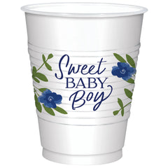 Sweet Baby Boy 16oz Plastic Cups - 25ct