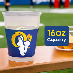 Los Angeles Rams 16oz Plastic Cups - 25 Pack