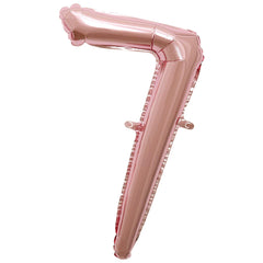 Rose Gold Script Number 7 Foil Balloon, 8-Inch