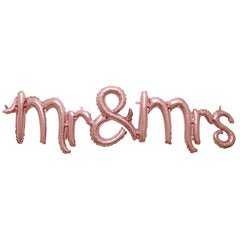 Mr & Mrs Rose Gold Metallic Foil Balloon