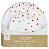 Red Apple Premium Plastic Plates Multipack, 7.5-in & 10.5-in, 20-pcs