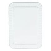 Premium Clear Rectangle Plastic Appetizer Plates, 7-inch x 5-inch, 32-Pack