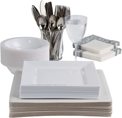 Clear Premium Plastic Dessert Plates, 7.5 inch, 32 Pack