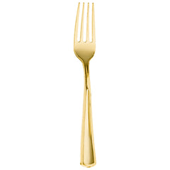 Premium Metallic Gold Plastic Fork, 40-pk
