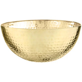 Gold Stainless Steel Hammered Bowl, 11-in
