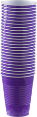 Purple Reusable Plastic Cups, 18oz, 50 Pack