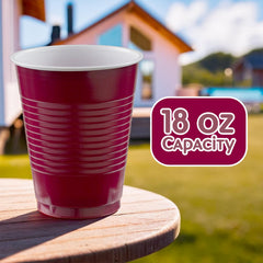 Berry 18oz High-Capacity Solid Plastic Cups, 50-pk