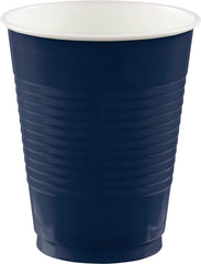 True Navy Plastic Cups, 18 oz, 50-Pack