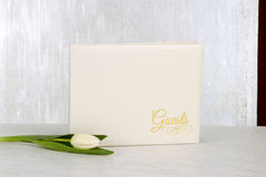 Guests Guest Book, Ivory, 50 Sheets, for Wedding