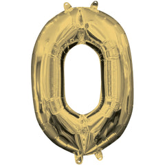 Gold Foil Number "0" Mylar Balloon Party Decoration
