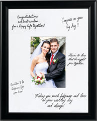 Autograph Picture Frame Decoration, Black, 12-in, for Wedding/Engagement Party
