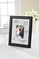 Autograph Picture Frame Decoration, Black, 12-in, for Wedding/Engagement Party