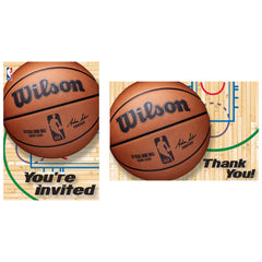 NBA Wilson Invitations & Thank You Notes, Brown, 8-pk