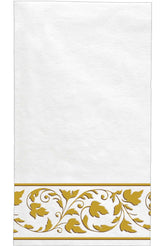 Scroll Design Paper Towels, White & Gold, 24-pk
