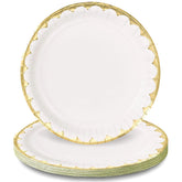 Elegant White 10-inch Round Paper Plates, 8-pk