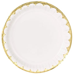 Elegant White 10-inch Round Paper Plates, 8-pk