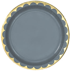 Elegant Silver 10-inch Paper Dinner Plates, 8-pk