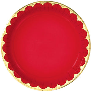 Vibrant Red 6.75-inch Paper Plates, 8-pk