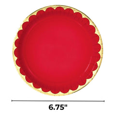 Vibrant Red 6.75-inch Paper Plates, 8-pk