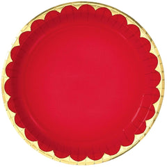 Vibrant Red 6.75-inch Paper Plates, 8-pk