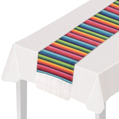 Fiesta Fabric Reusable Table Runner, Multi-Colored, 13x72-inch