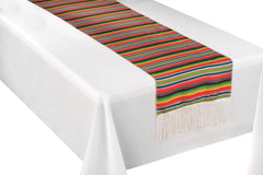 Fiesta Fabric Reusable Table Runner, Multi-Colored, 13x72-inch