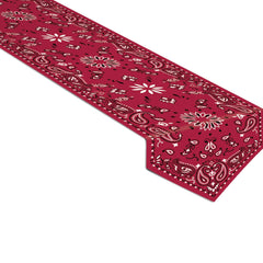 Western Bandana Fabric Table Runner, Red, 14x72 inch