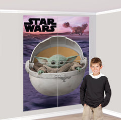 Star Wars Mandalorian Baby Yoda Scene Setter, 65-inch, 4-pk