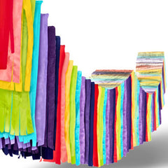 Vibrant Rainbow Ceiling Decoration Garland - 12ft Foil Fringe