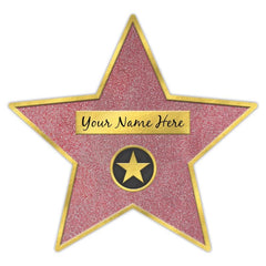 Awards Night Star Decal, Pink/Gold, 15.25-inch, 8-pk