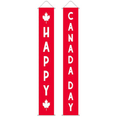 Canada Day Hanging Wall & Door Banner, Red, 18 inch, 2-pk