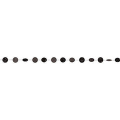 Black Glitter Polka Dot String Decorations - 7-Inch, 6-Pack